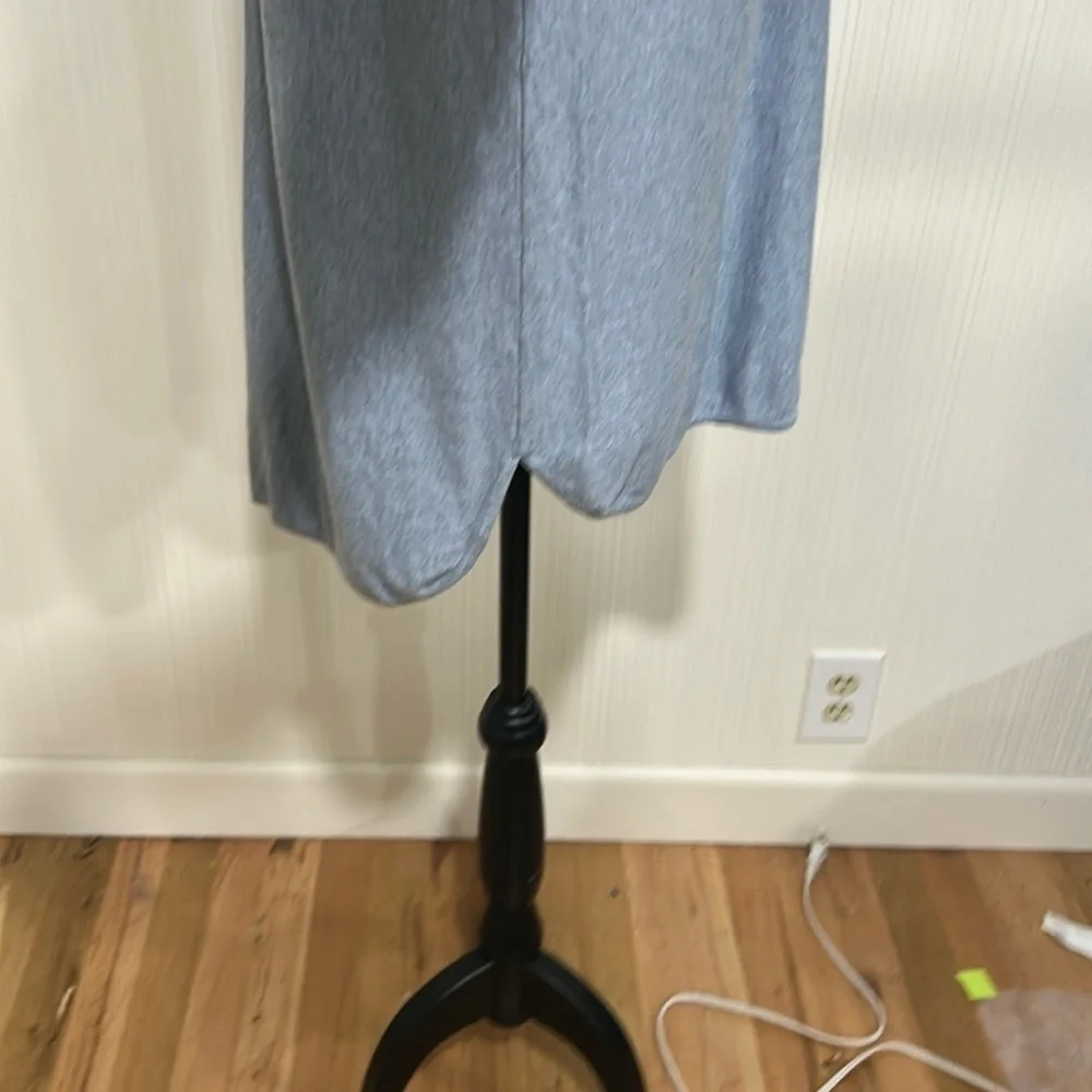 Michael Kors Heather Gray Blue Long Sleeve Sweater Cotton Blend